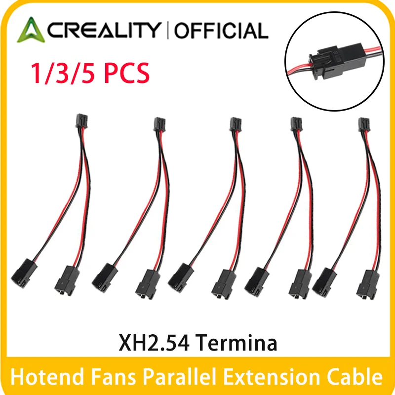 

1/3/5/pcs Hotend Fans Parallel Extension Cable Fan Adapter Line,Cooling Fan XH2.54 Terminal Connector Cables Line For 3D Printer