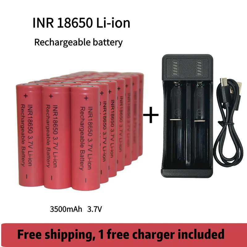 Free Shipping 18650 charger 3.7v Rechargeable Battery 3500mAh 25A 18650Battery Lithium Ion Power Battery for electric tool