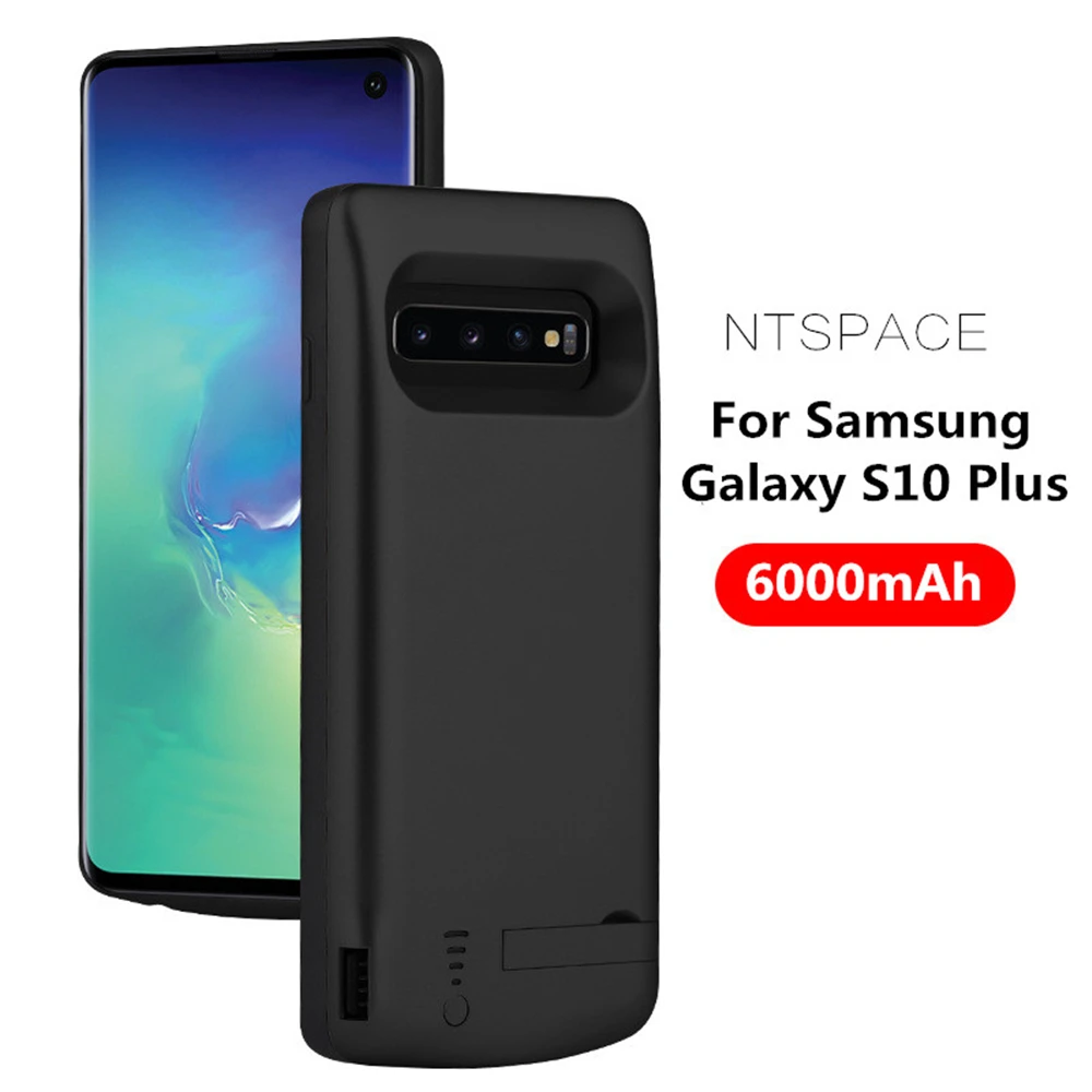 

Powerbank Cover for Samsung Galaxy S10 Plus Extenal Battery Cases 6000mAh Portable Charging Power Bank Case for Samsung S10+