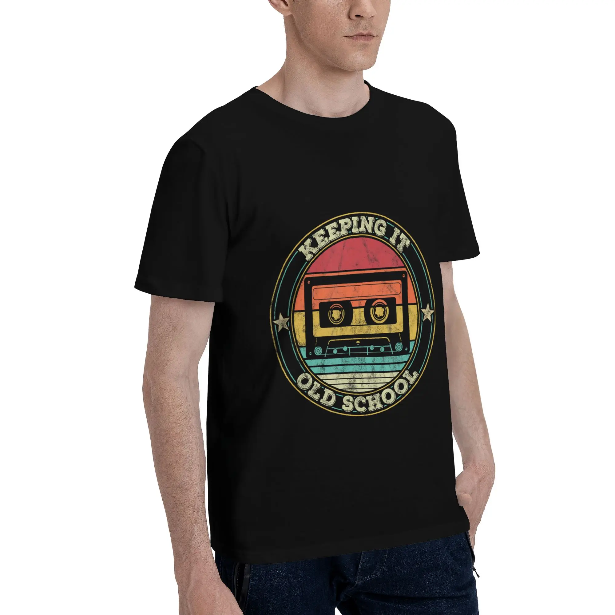 Old School Hip Hop Mixtape Men T-Shirt Clothes  Cool Tee Shirt Short Sleeve fugees Cotton