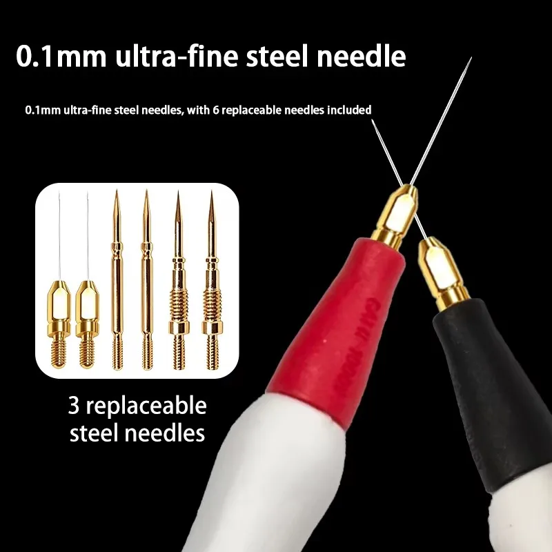 WYLIE BT-22 1000V 20A Extra Tip Multimeter Test Probe Pen 0.1mm Ultra Fine Replaceable Needle Leads for Electronics Repair