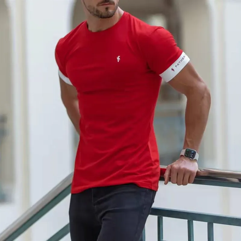 2024 new Shirt Men Short Sleeve Workout Gym T-Shirt quick-dry Fitness bodybuilding Running T-Shirt men Sports Tees male Clothing