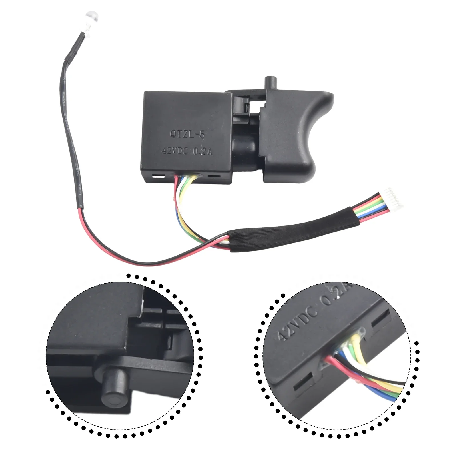 

Electric Drill Switch Brushless Drill Adjustable Speed Controller Switch 8-wire Speed Regulation Forward And Reverse Switch