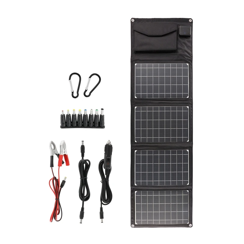 

Solar Panel 5V 28W/15W Solars Folding Bag with QC Quick Charge Port + Type C+DC Port for Mobile Phone Fast Charging