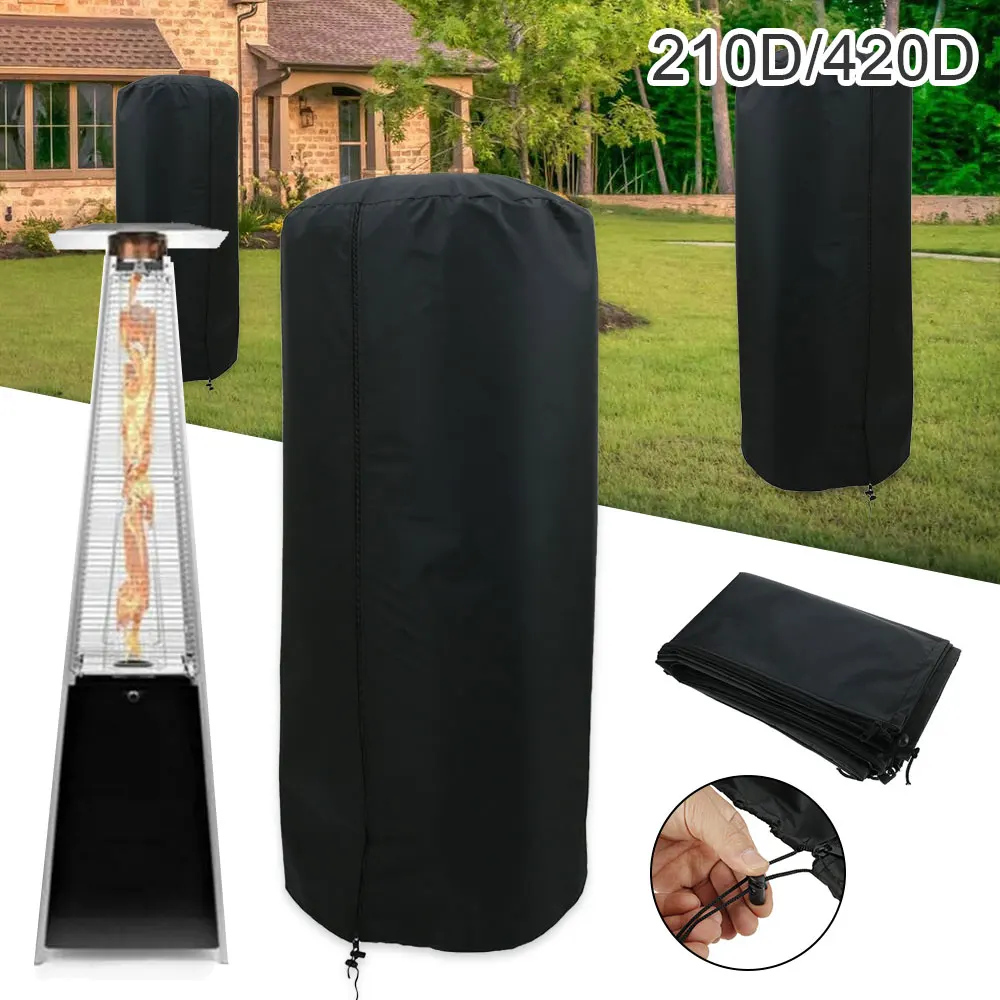 Outdoor Patio Heater Cover Waterproof Oxford Cloth Umbrella Fan Heater Cover Outdoor Garden Furnace Stove Protection Storage Bag