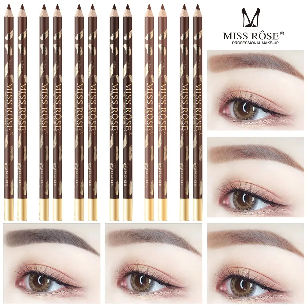 12Pcs/lot 6 Color Waterproof Eyebrow Pencil Professional Makeup Artist With Sharpener Eyebrow Pen Long-lasting Eye Cosmetics