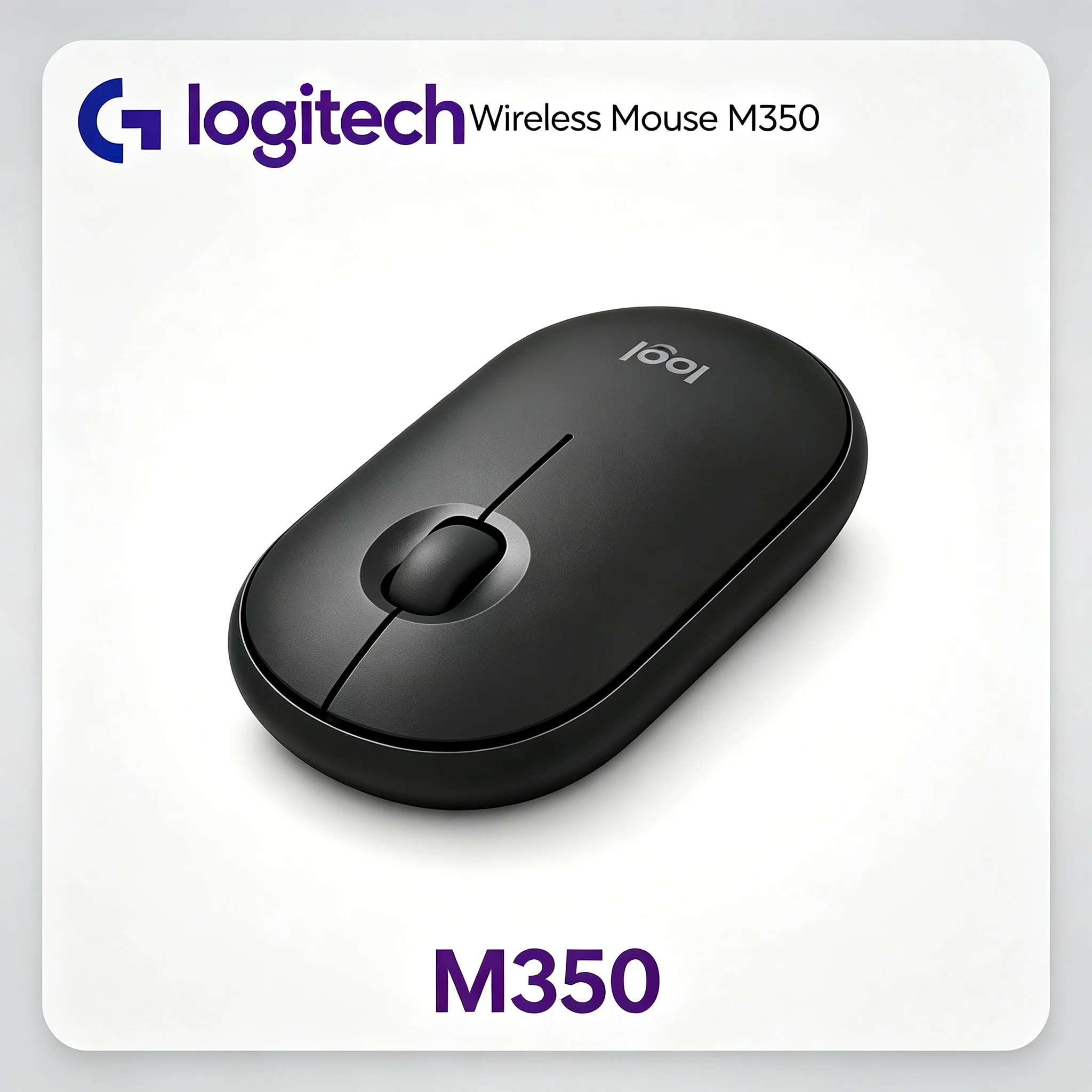 Logitech M350 Silent Click Wireless Mouse Compact Lightweight Mice for Business Travel