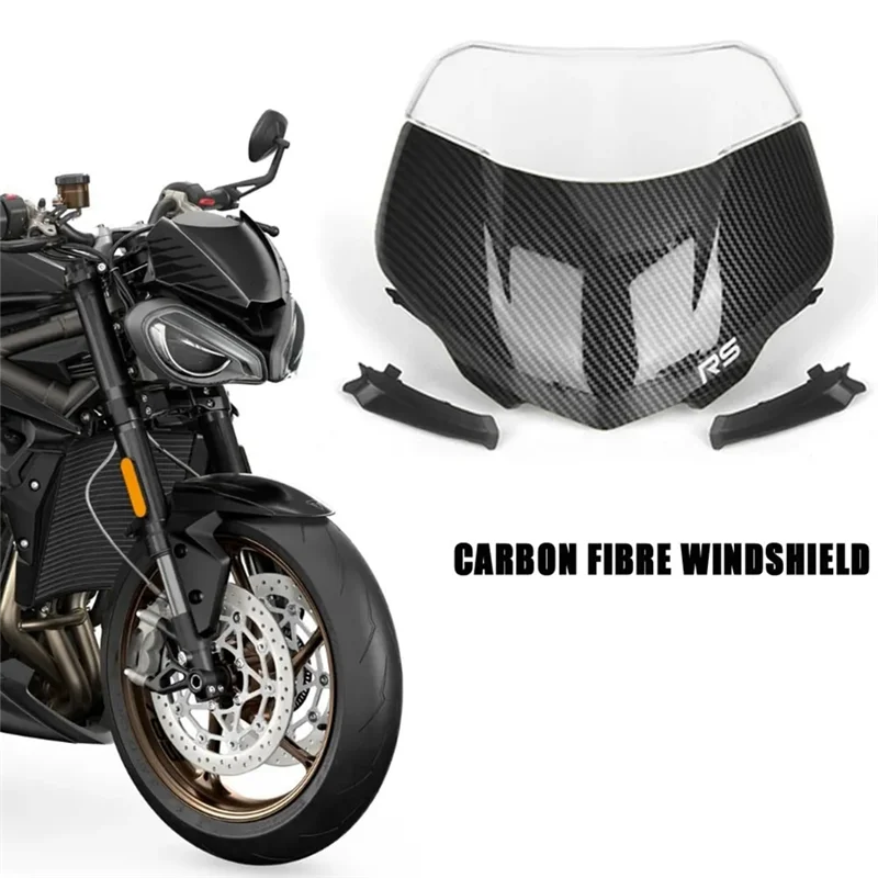 

For Street Triple 765RS 765 RS Moto2 2023 2024 Style Motorcycle Windshield Sport Screen Deflector-T61C