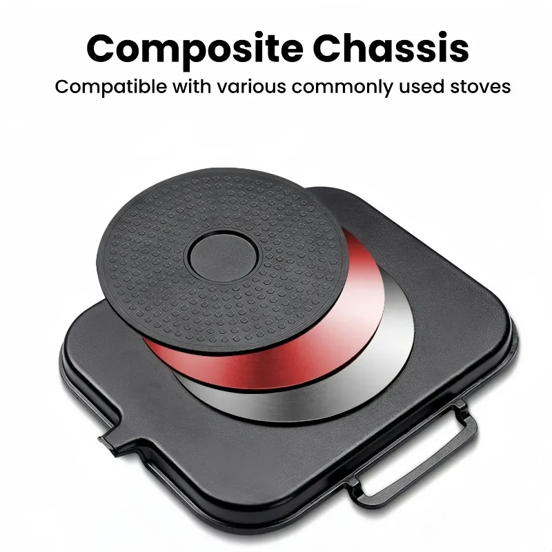 Parrilla de cocina antiadherente para acampar al aire libre, plancha Reversible de hierro fundido, placa de sartén, cocina de inducción caliente grande con asas