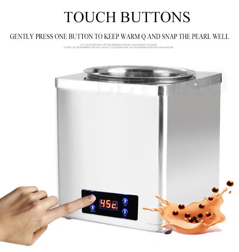 BURUIMU 전자 수프 냄비 스테인레스 스틸 우유 따뜻한 진주 냄비 진주 타피오카 가루 단열 냄비