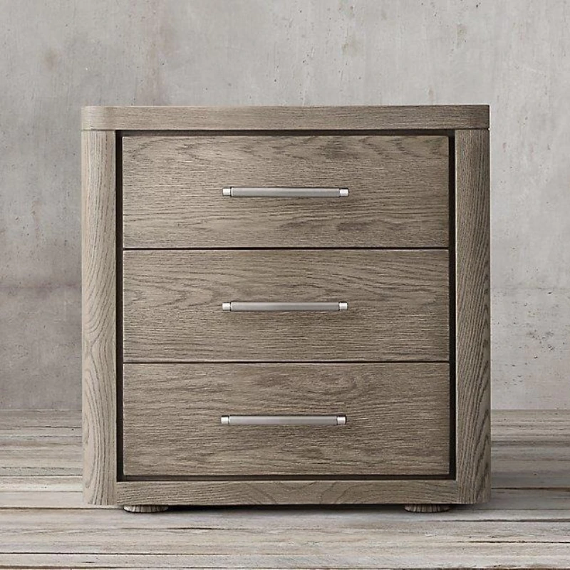 

Original single French country retro solid wood bedroom bedside table modern simple side table