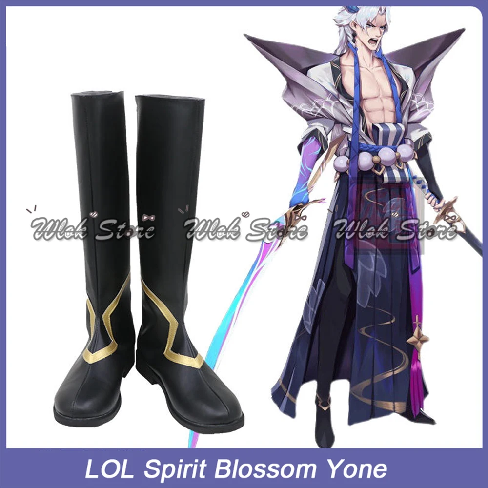 

Game LOL Spirit Blossom Heartsteel Yone Cosplay Shoes Men Halloween Christmas Party Carnival Role Play Accessories Hanfu Boots