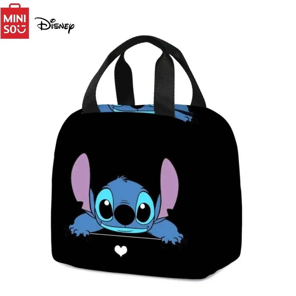 MINISO Stitch torba na drugie śniadanie dla dzieci szkoła podstawowa pudełko na drugie śniadanie torba najlepszy prezent dla dzieci Cartoon Mochila