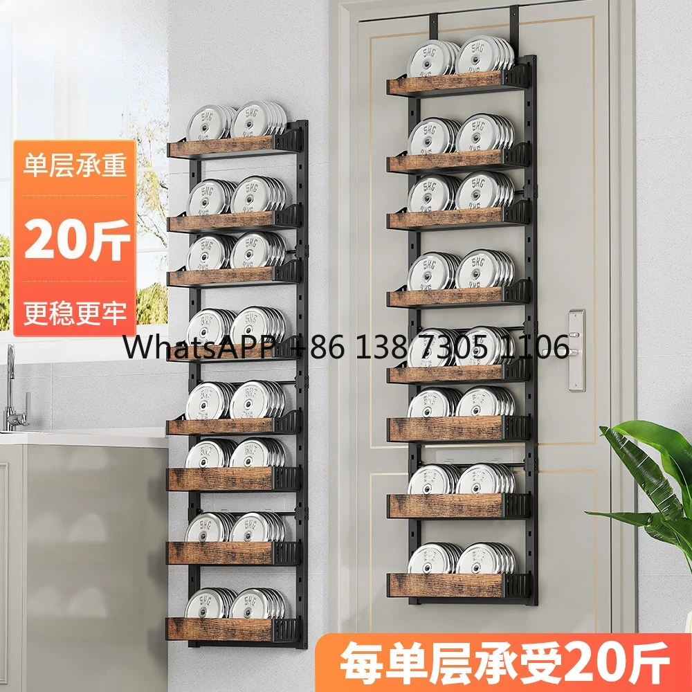 

No punching door rear shelf household hanging door hanging basket wall hanging rear seam finishing rack