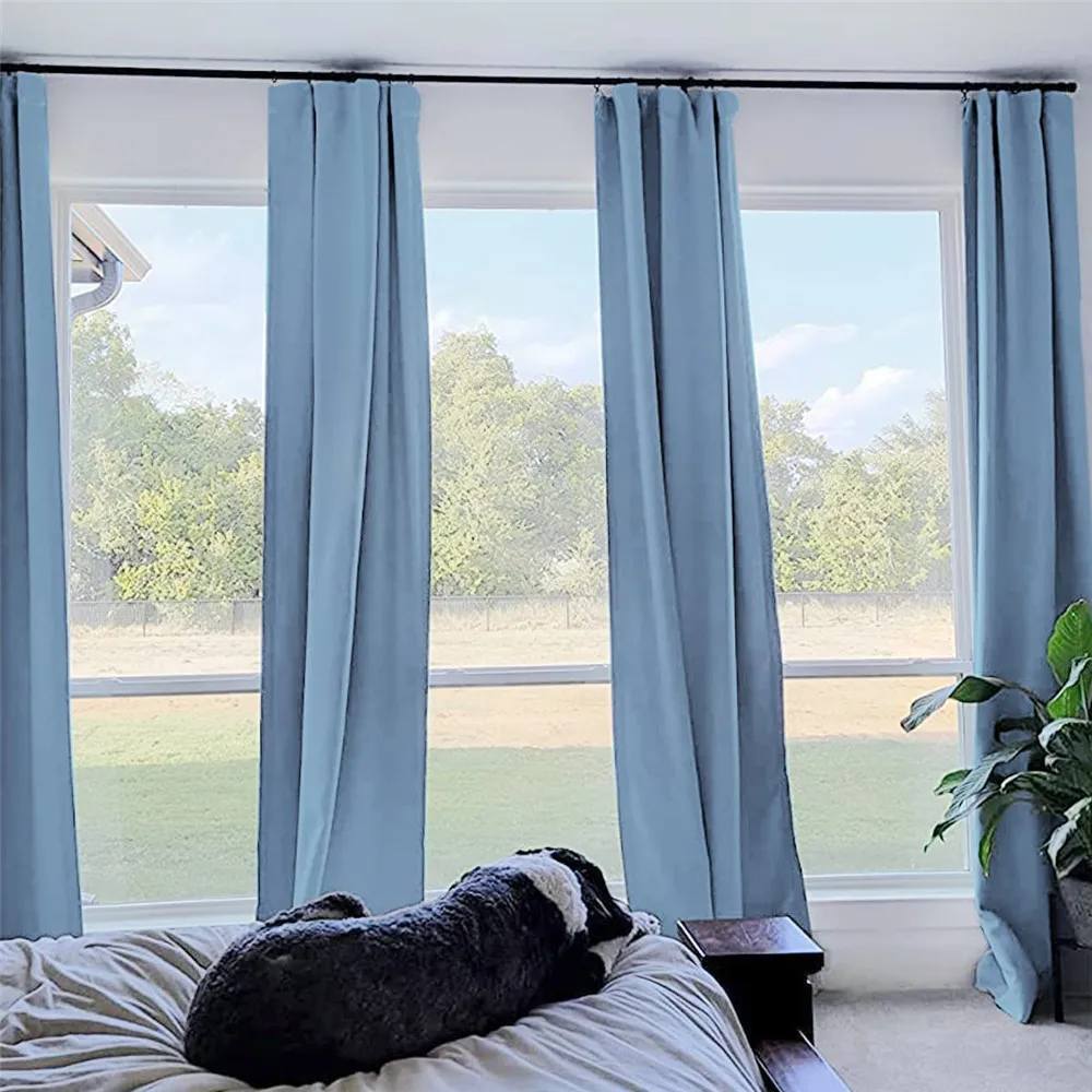

Extra Long 350cm Height 100% Blackout Curtains Living Room Curtain Bedroom Curtain Modern Sound Reduce Curtains