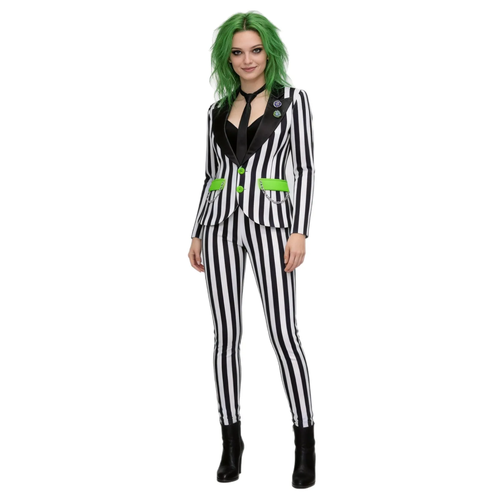 Betelgeuse ‌   Gestreifte Kostüme für Cosplay, Filmfiguren, Halloween-Party, Aufführungskleidung für Erwachsene