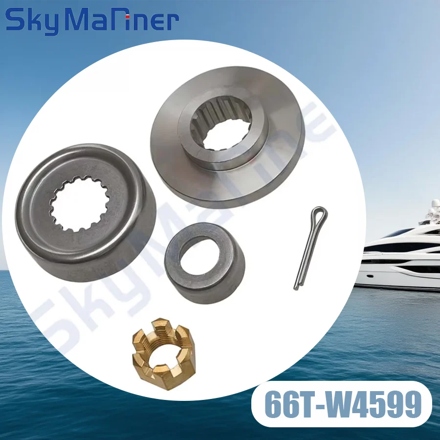

66T-W4599 Комплект пропеллера для подвесного мотора Yamaha, 2-тактный, 60 л.с., аксессуары для лодочного двигателя, запасные части