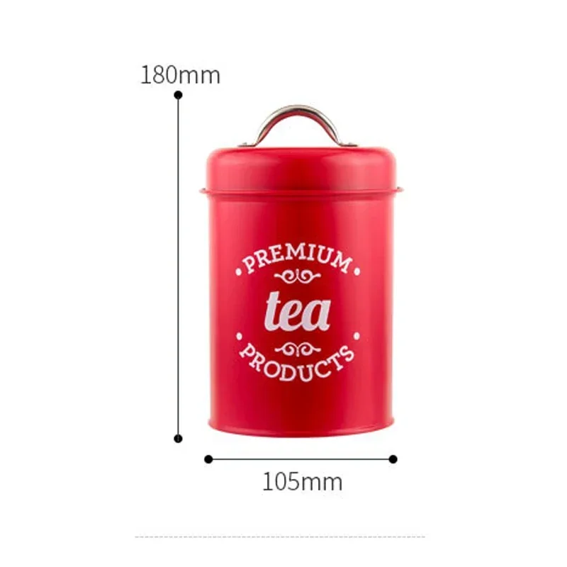 Vintage Metal Kitchen Storage Canister Jars 1.2L Tea Coffee Sugar Food Storage Container Sealed Cookie Cans Kitchen Supplies