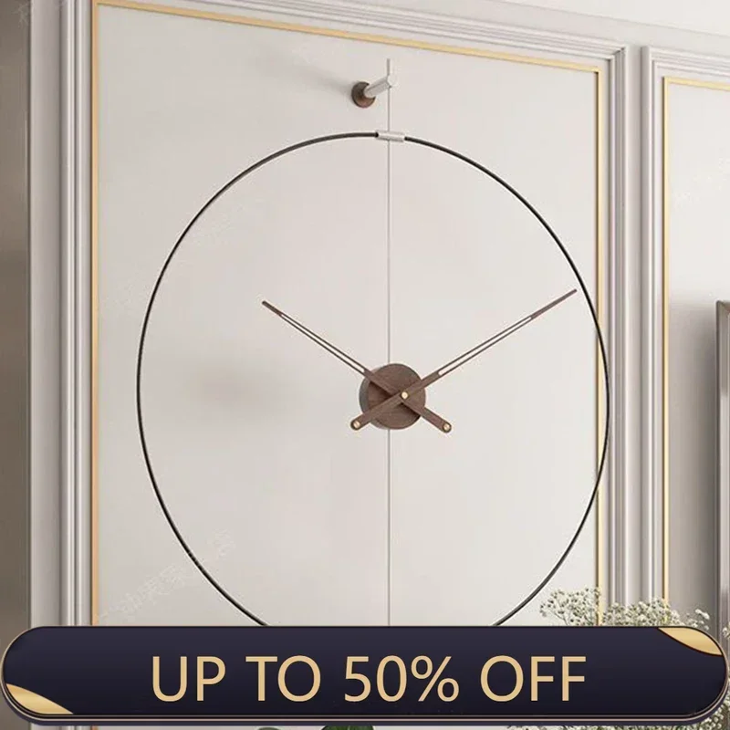 Spanish Large Wall Clock Nordic Modern Wall Clocks Luxury Living Room Minimalism Decoration Clock Bedroom Movement Silent Clocks