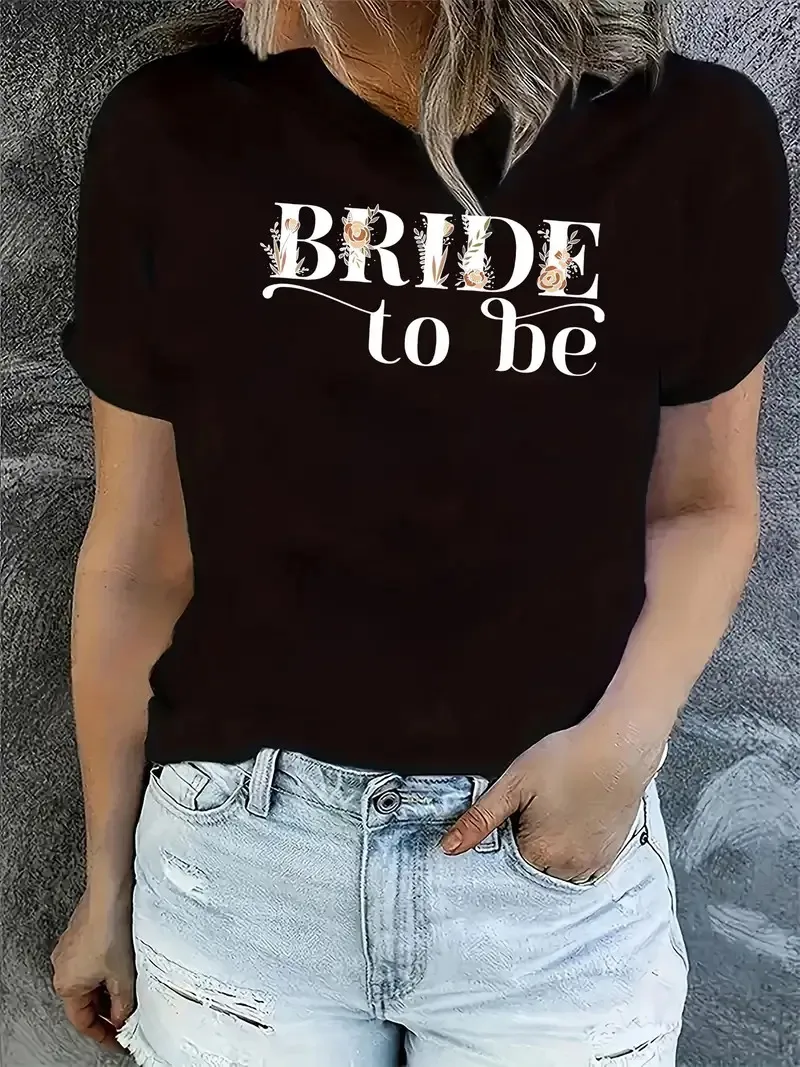 

Невеста Графический принт Лето Осень и зима Мужские и женские футболки из чистого хлопка с короткими рукавами Роскошный бренд для занятий спортом на открытом воздухе