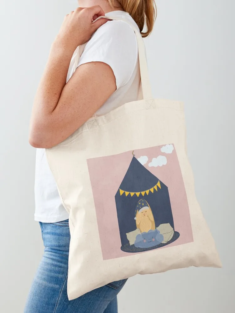 

Dreamy Bunny Tote Bag foldable reusable bag Lady bag great Cloth