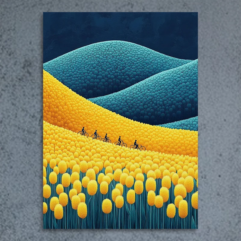2D Flat, 2D Flat, A Serene And Stunning Depiction of Nature, Canvas Artwork for Walls, Decorative Art for Your Home, an Ideal