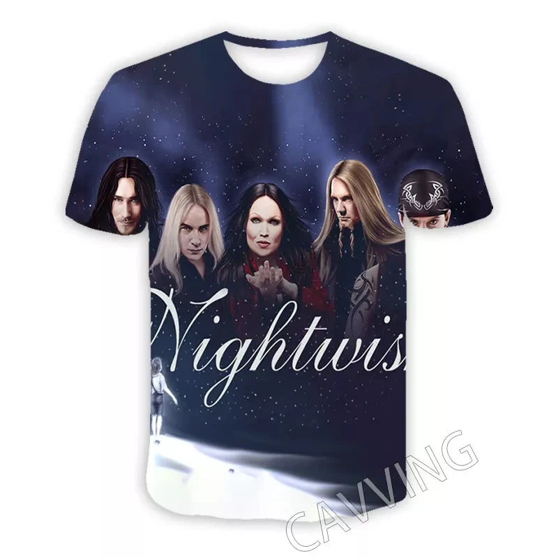 New Popular Metal Band Nightwish 3D Print Men's T shirts Fashion Hip-hop O-Neck Short Sleeve T-shirt Oversized Unisex Streetwear