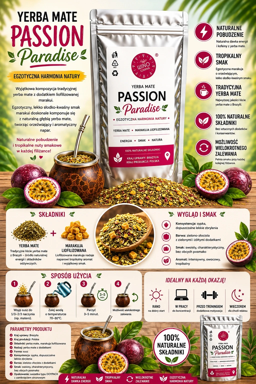Afbeelding 4: Yerba Mate met Maracuja-500g Passion Paradise