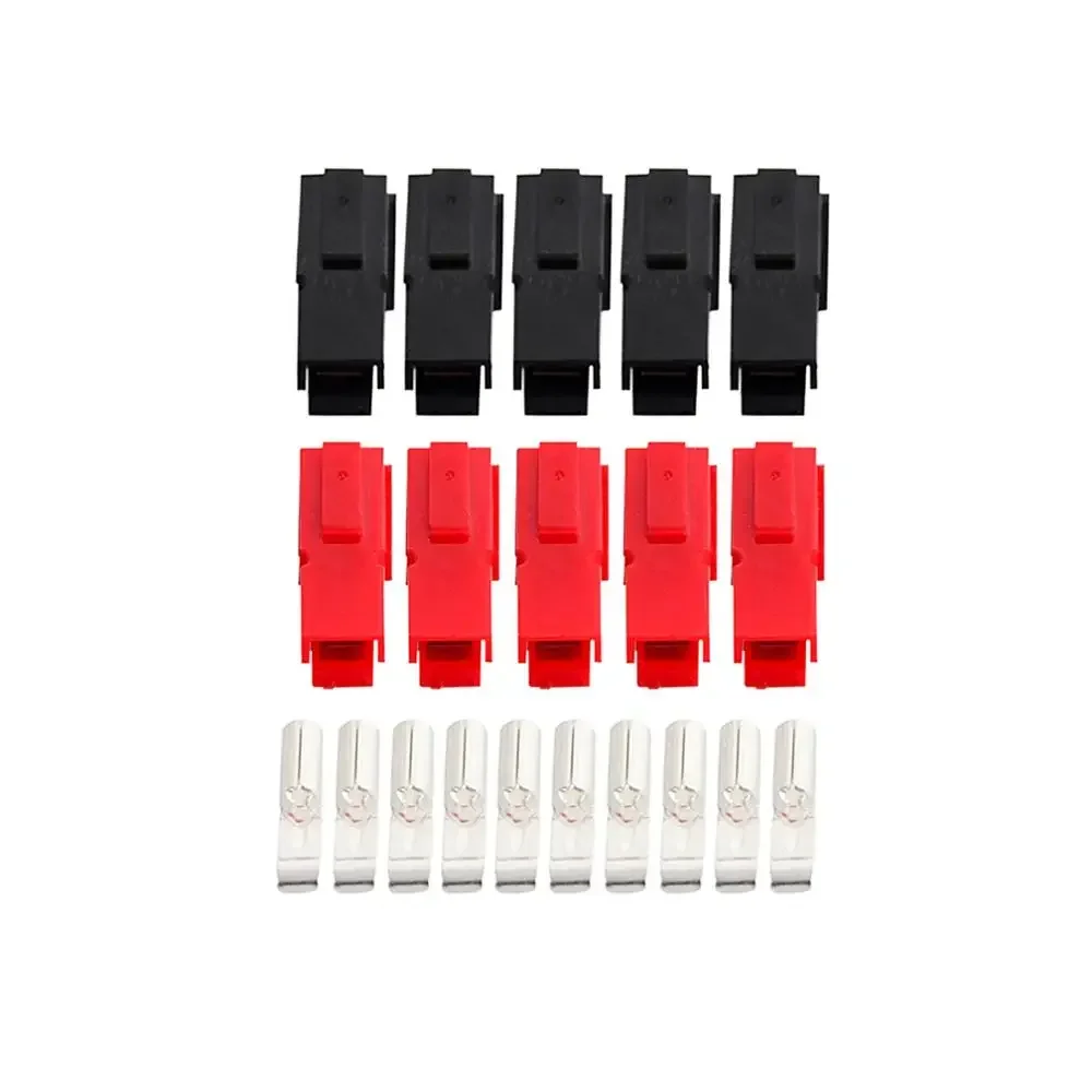 30A 2Pin Power Pole Connectors Red Black, Interlocking Terminal Plug for Marine RV Solar Battery Systems