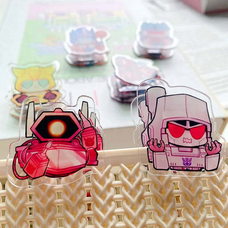 การ์ตูนอะนิเมะ Transformation Series น่ารักอะคริลิค PP คลิป Creative Optimus Prime Memo คลิปโฟลเดอร์ภาพของขวัญ 6 ชิ้น/เซ็ต