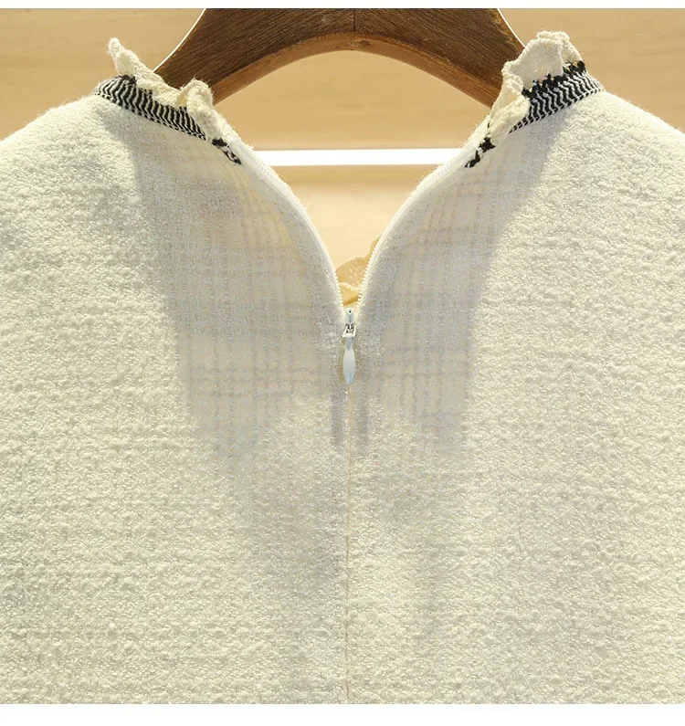 

Women's round neck patchwork new in dresses Korean Fashion pocket short sleeves elegant slim fit dress party night