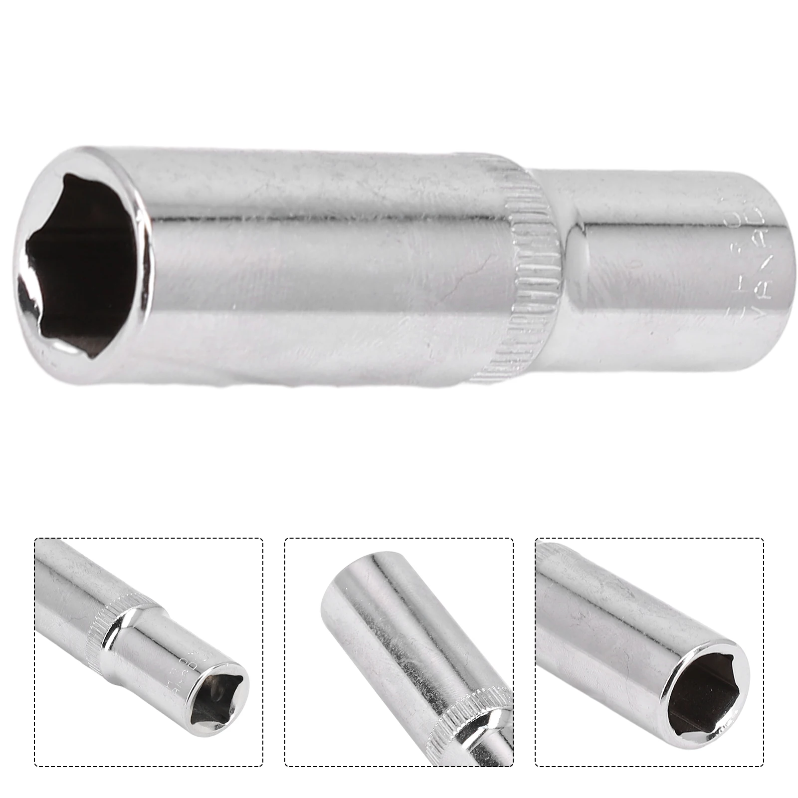 3/8inch Deep Socket Adapter Medium Fly Hex Long Socket Wrench Heads Chromium-vanadium Steel Ratchet Wrench Adapter 8-24mm