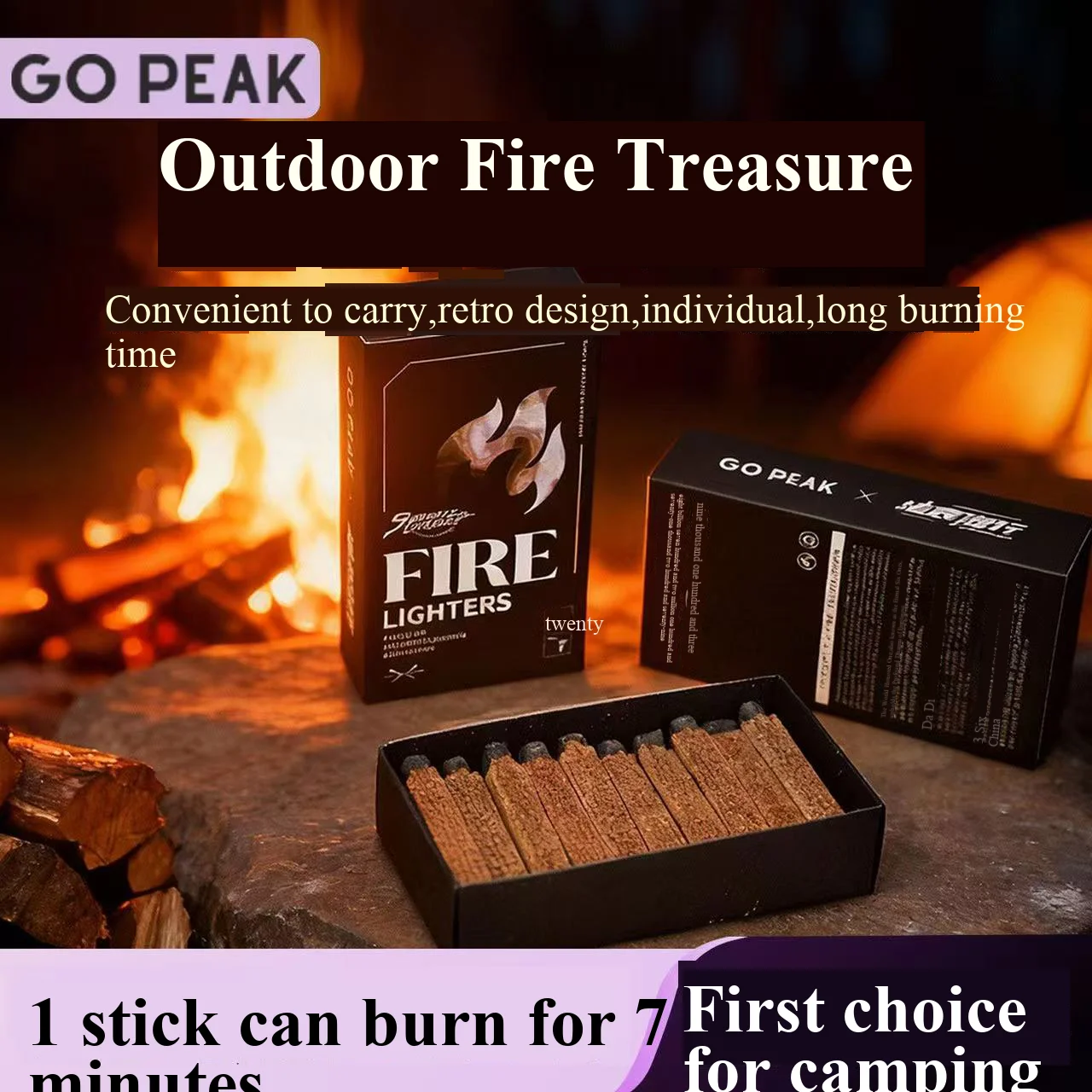 New Outdoor High end Camping Windproof Coarse Matchstick Combustion Ignition Bar Emergency Spark Fuel Outdoor ignite fire Baby