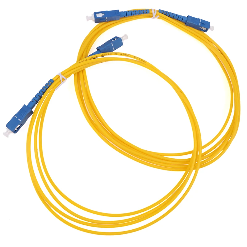 SC To SC UPC Fiber Optical Patch Cable Singlemode Simplex SMF 9/125μm Single Mode Bend Insensitive 3.0mm Fiber Optic Cord