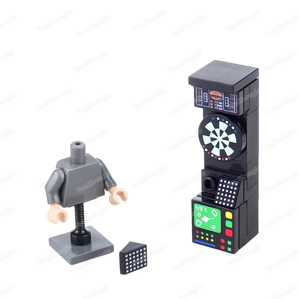 Elektroniczne rzutki do darta, klocki konstrukcyjne, zestaw do składania MOC, figurki, wyposażenie, scena walki, model rozrywkowy, prezent, zabawka dla chłopca