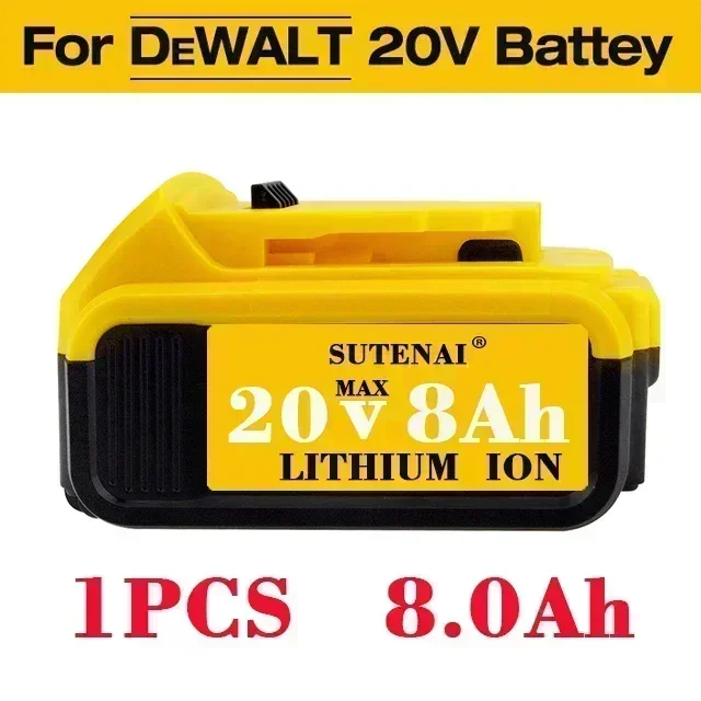 

SU 2023 Upgrade DCB200 20V 6000mAh Battery , charger For Dewalt 18V DCB184 DCB200 DCB182 DCB180 DCB181 DCB182 DCB201 Tools Batte