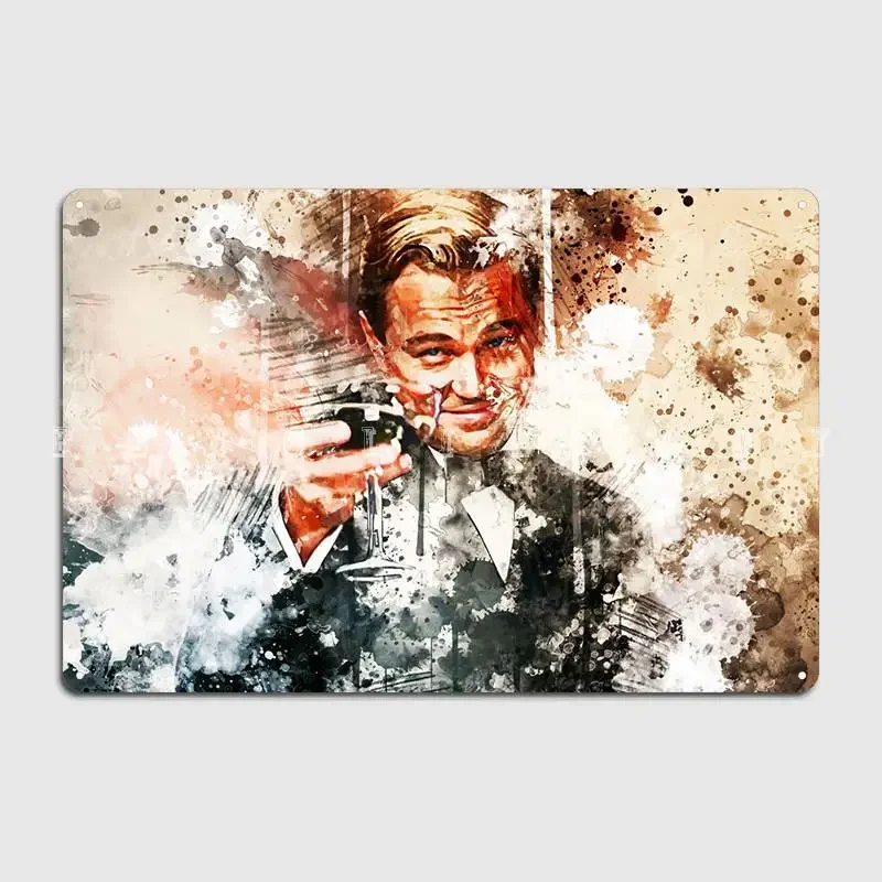 Leonardo Dicaprio Metal Plaque Poster Cinema Garage Printing Living Room Wall Decor Tin Sign Poster