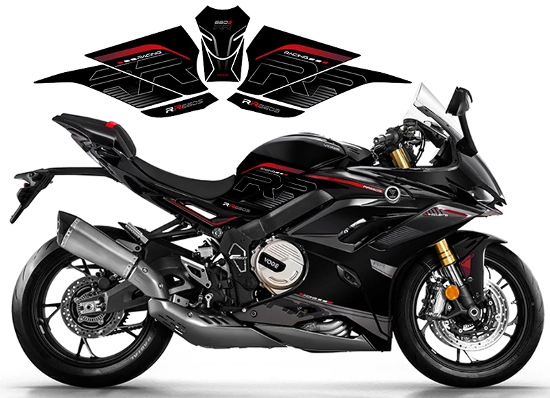 FÜR RR660S 2024 Motorrad körper verkleidung aufkleber Tank Pads Gas Knie Grip Traktion Aufkleber Schutz