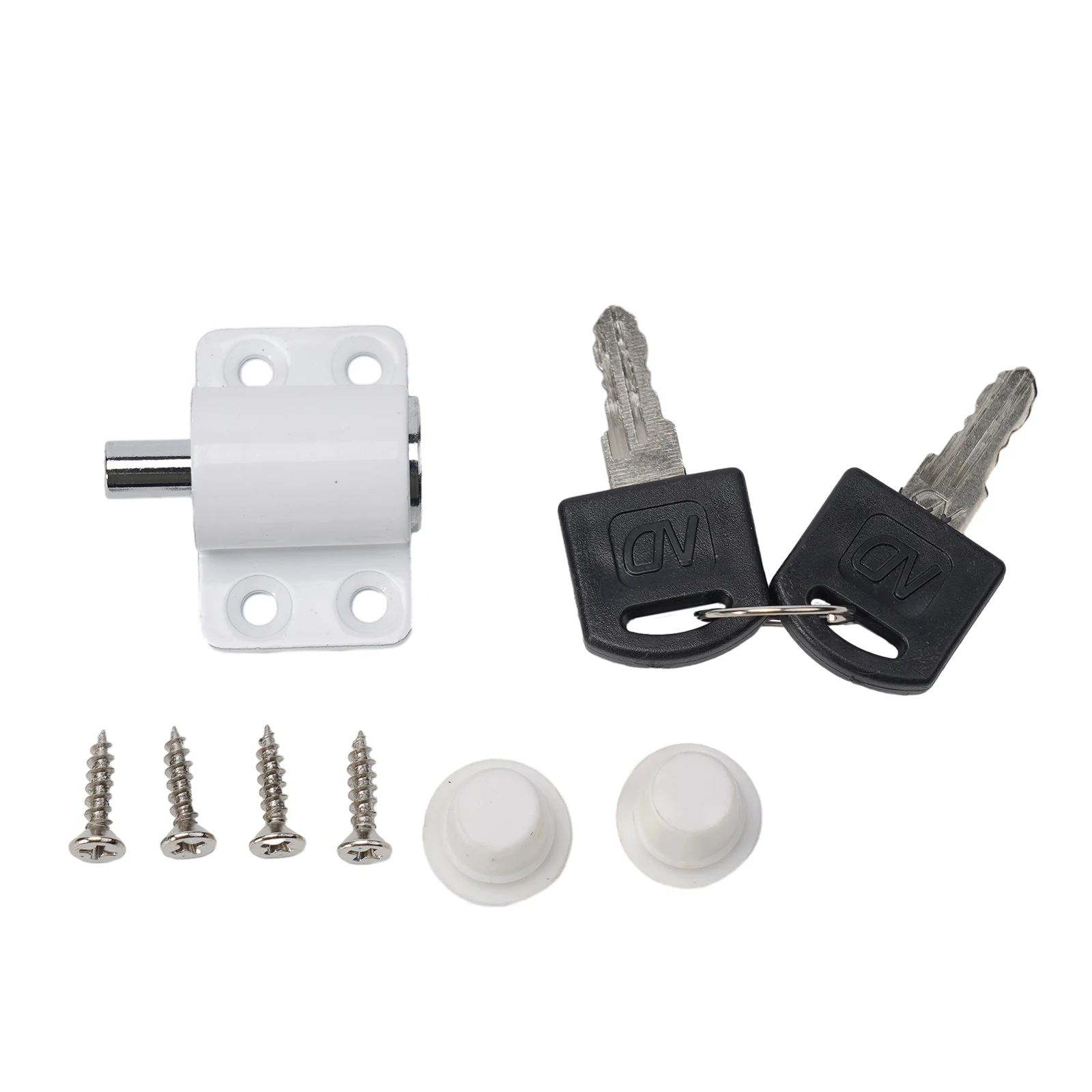 

Patio Sliding Door Lock Bolt With Key Frame Catch Protection Safety White/Silver/Black Aluminum Alloy Anti-Theft