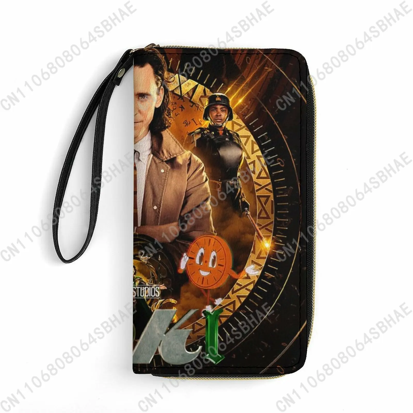 

Marvel Loki Custom PU Leather Wallet Rope Handle Small Portable Card Holder Men Women Purse Gift Friend Parents Cosplay
