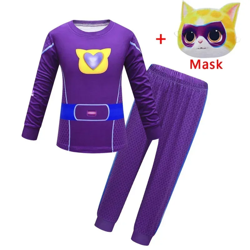 Sky03 New Baby Girls Autumn Super Kitties Cosplay Costume Kids Halloween Christmas Birthday Party Children Role-playing Cut55Hu%