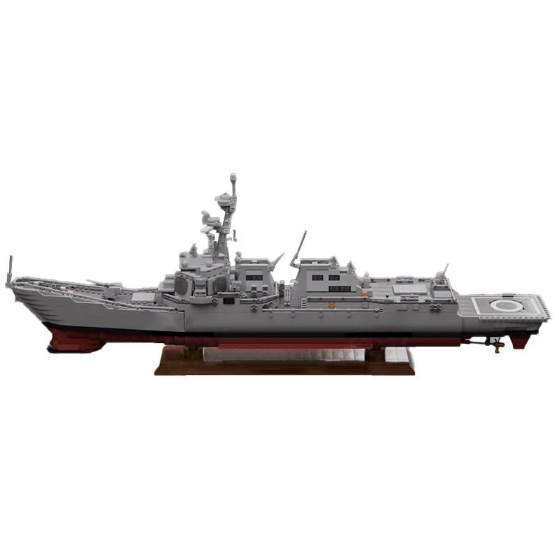 MOC Military Series US Navy Missile Destroyer Warship Model Building Blocks DIY Technology Creative Children's Bricks Toys Kits