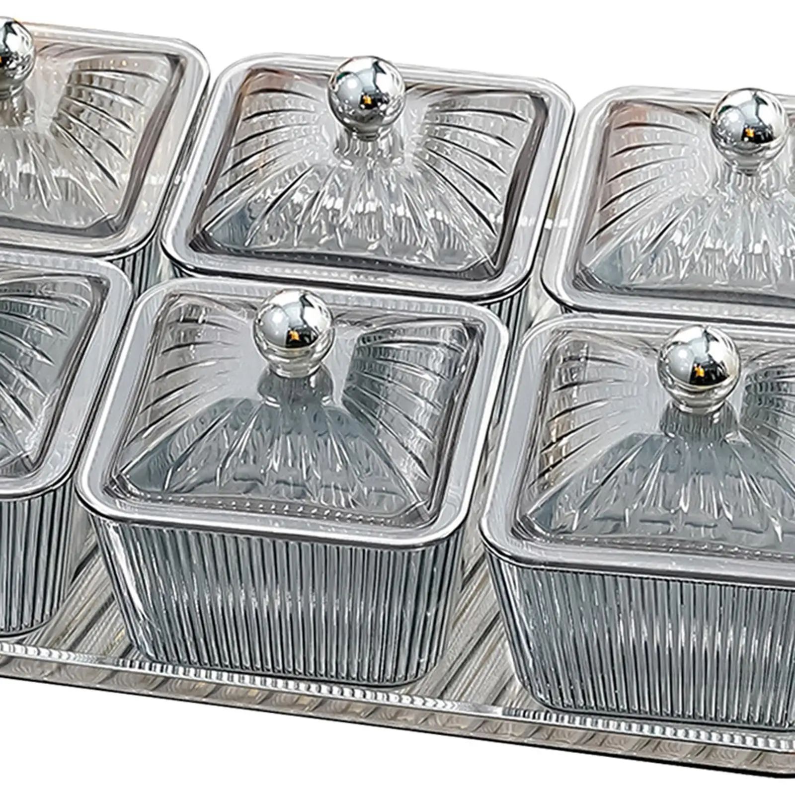 

Divided Serving Dishes Relish Tray Appetizer Condiment Server for Home Grey