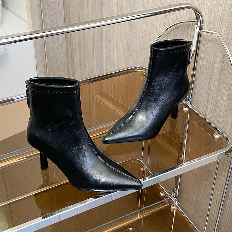 شتاء جديد أشار تو تقسم الجلود الخلفية زيبر المضادة للانزلاق مقاومة للاهتراء الجوارب خنجر أحذية قطنية