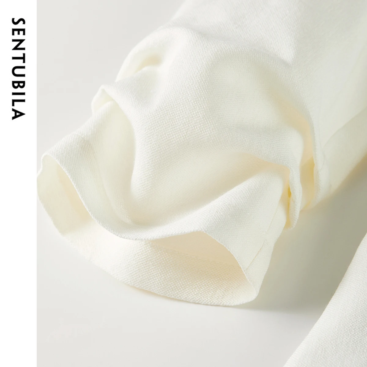 SENTUBILA Women Office Lady Blazer Suit Outwear Summer Button-Down Shoulder Pads Three Quarter Sleeves Short Jackets 152XC1936