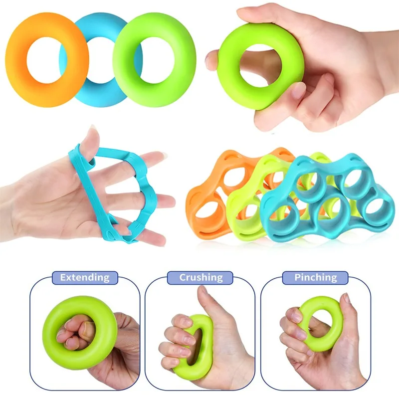 

6pcs Hand Grip Strengthener Forearm Exerciser Hand Musculation Trainer Health Products Rehabilitation Professional Gym Equipment