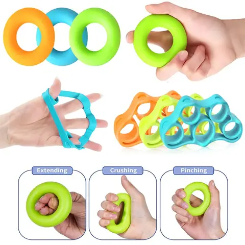 6pcs Hand Grip Strengthener Forearm Exerciser Hand Musculation Trainer Health Products Rehabilitation Professional Gym Equipment
