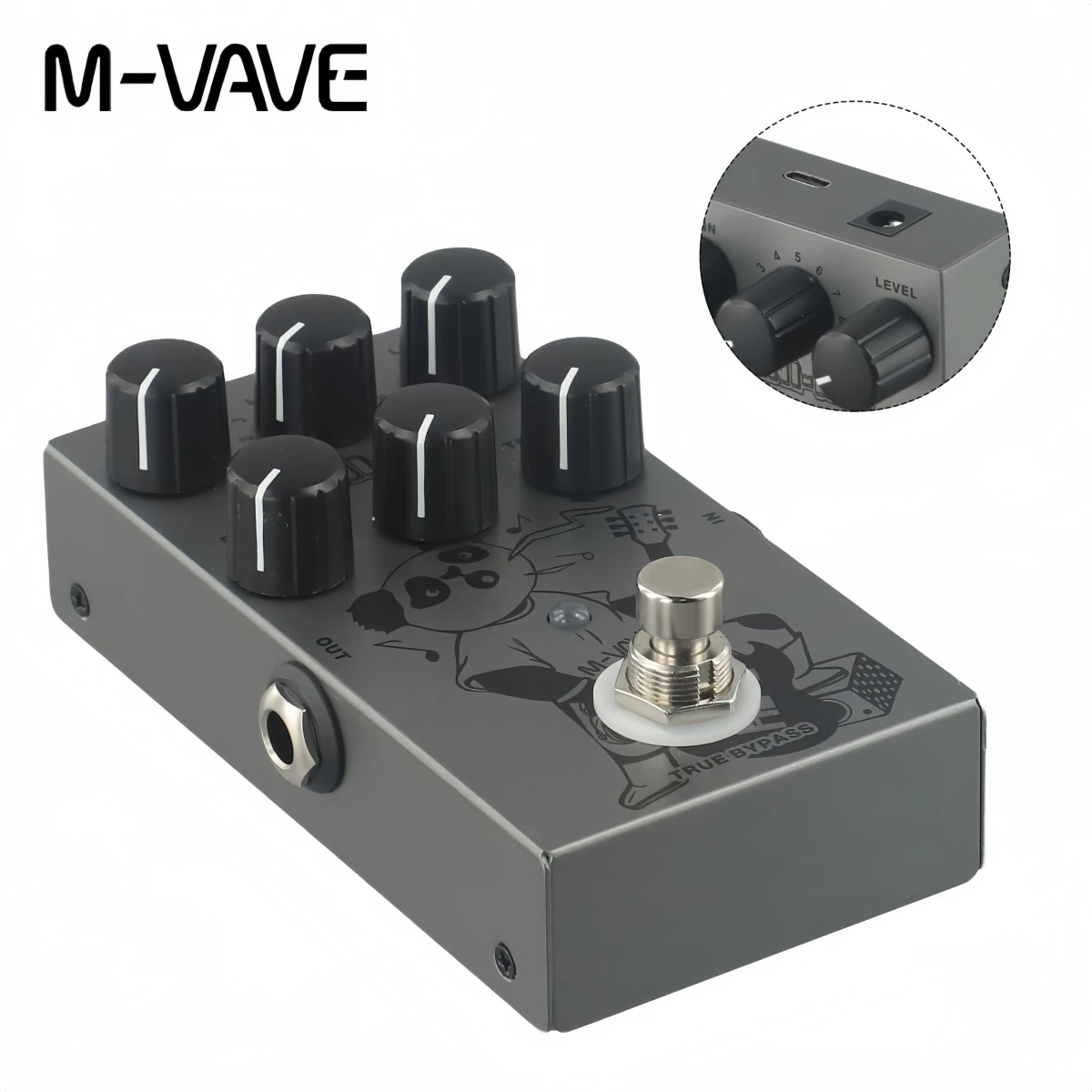 

Электрогитарная педаль эффектов M-VAVE MINI-EFX, 4 эффекта овердрайва / 4 эффекта дисторшн-буста / 3-полосный эквалайзер, True Bypass для гитары и баса