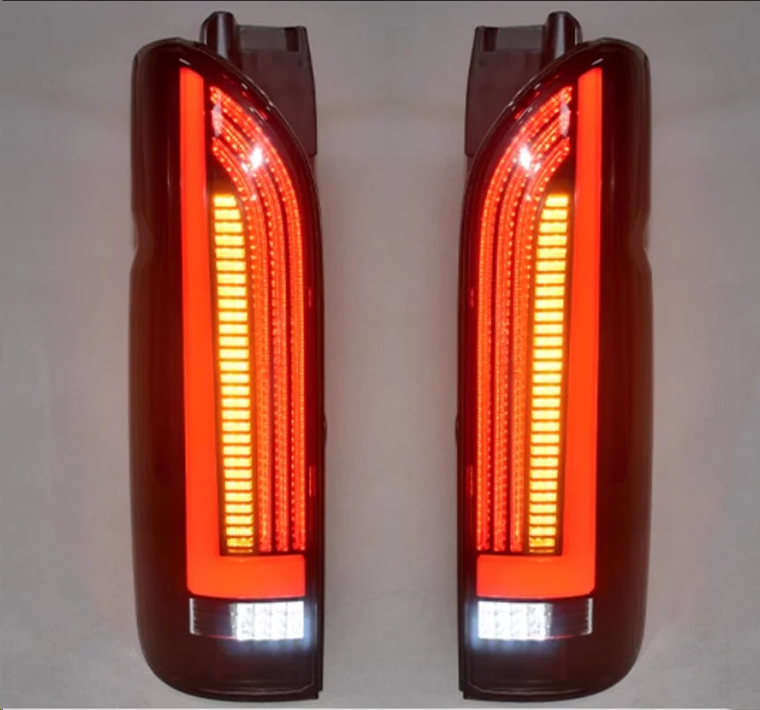 2011-2018 LED para Toyota Hiace modificado traseira + parada de giro reverso + sinal + luz traseira traseira traseira