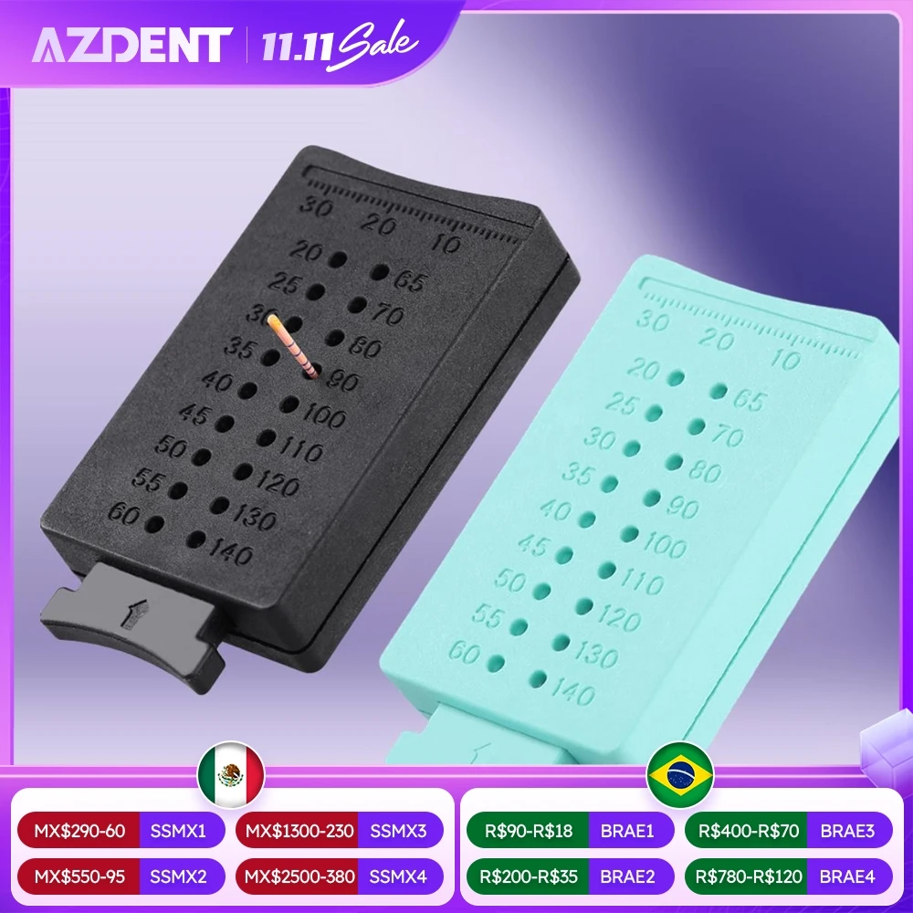 

AZDENT Dental Instruments Endo Rulers Gutta Percha Cutter Measering Ruler Span Measure Scale Endodontic